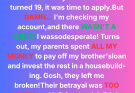 Your parents spent your $80k college fund on your brother’s wedding, so you spent your weekend signing the papers to evict them