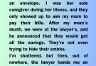 My Mother Left Me Nothing but a Sealed Envelope — When I Opened It, My Life Changed Forever